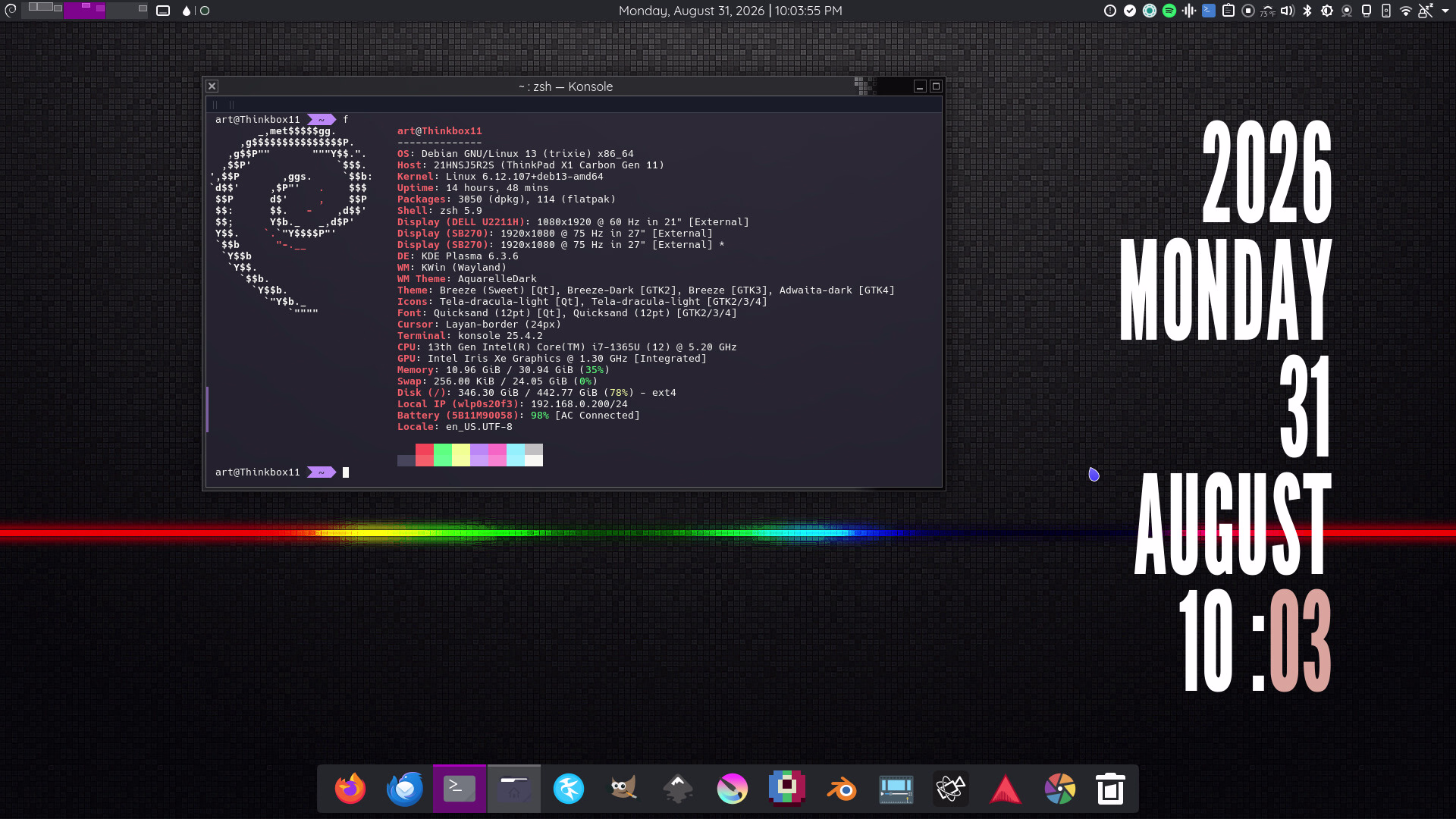 My Custom KDE Desktop